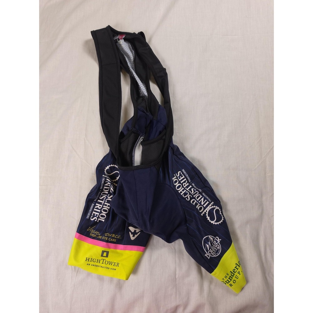 Cuore Cycling Bib Shorts Mens XS Blue Padded Chamois Mesh Straps Road Bike